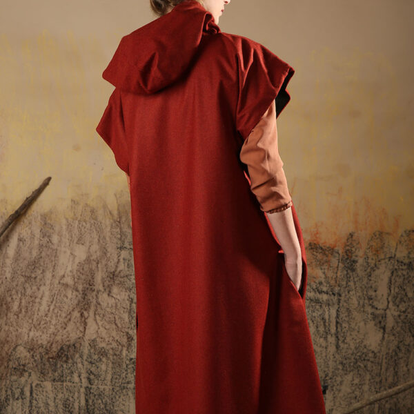 Deep red long coat